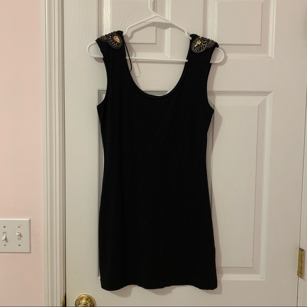 Black Sequined Bodycon Dress